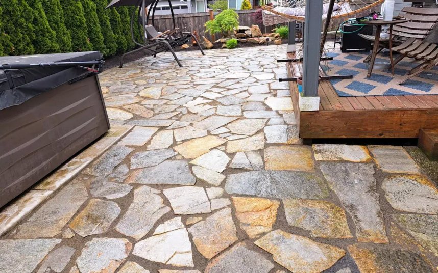 flagstone patio