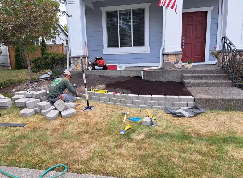 retaining wall installation