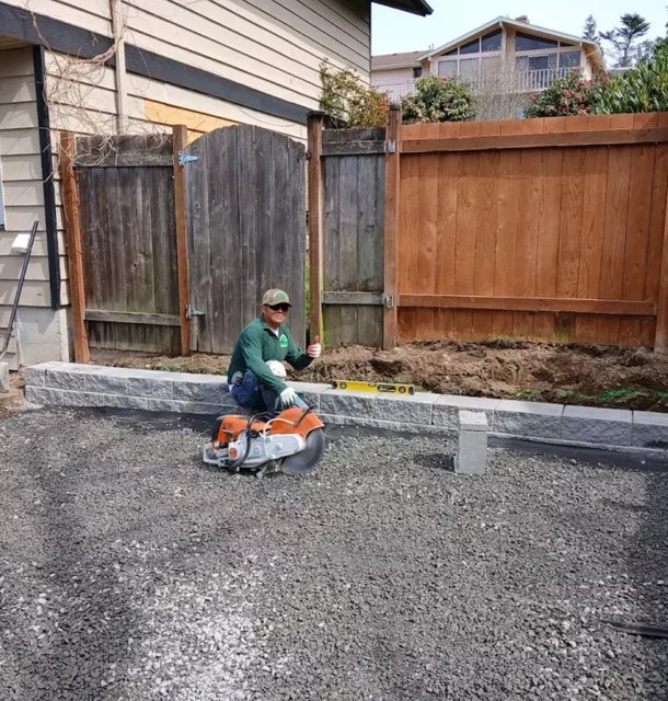 retaining wall construction